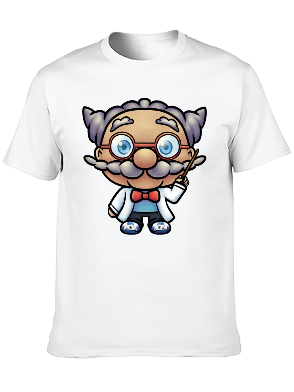 Scientist Cartoon Graphic Tee - Black T-Shirt