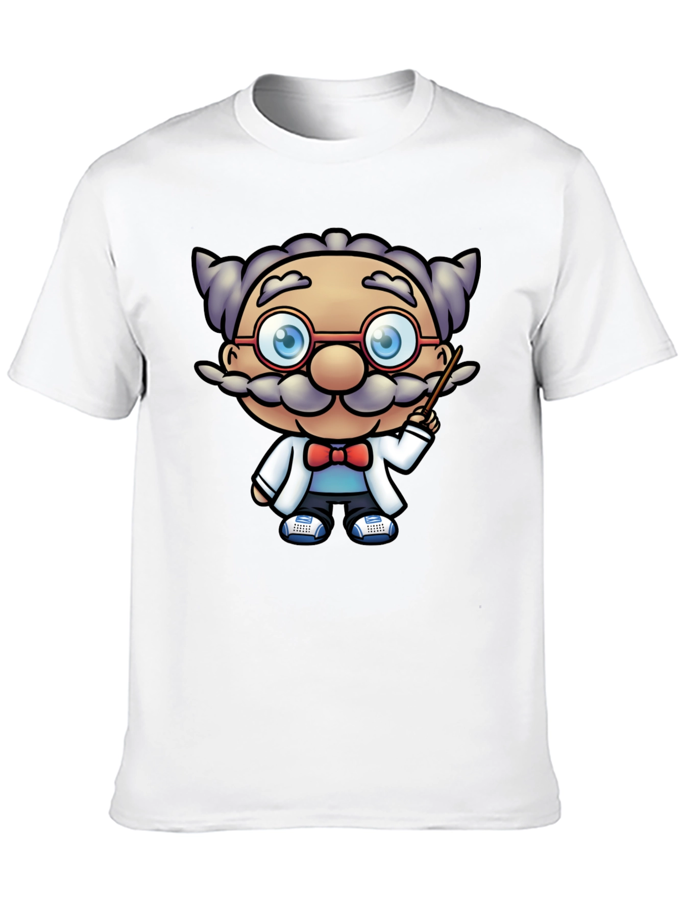 Scientist Cartoon Graphic Tee - Black T-Shirt
