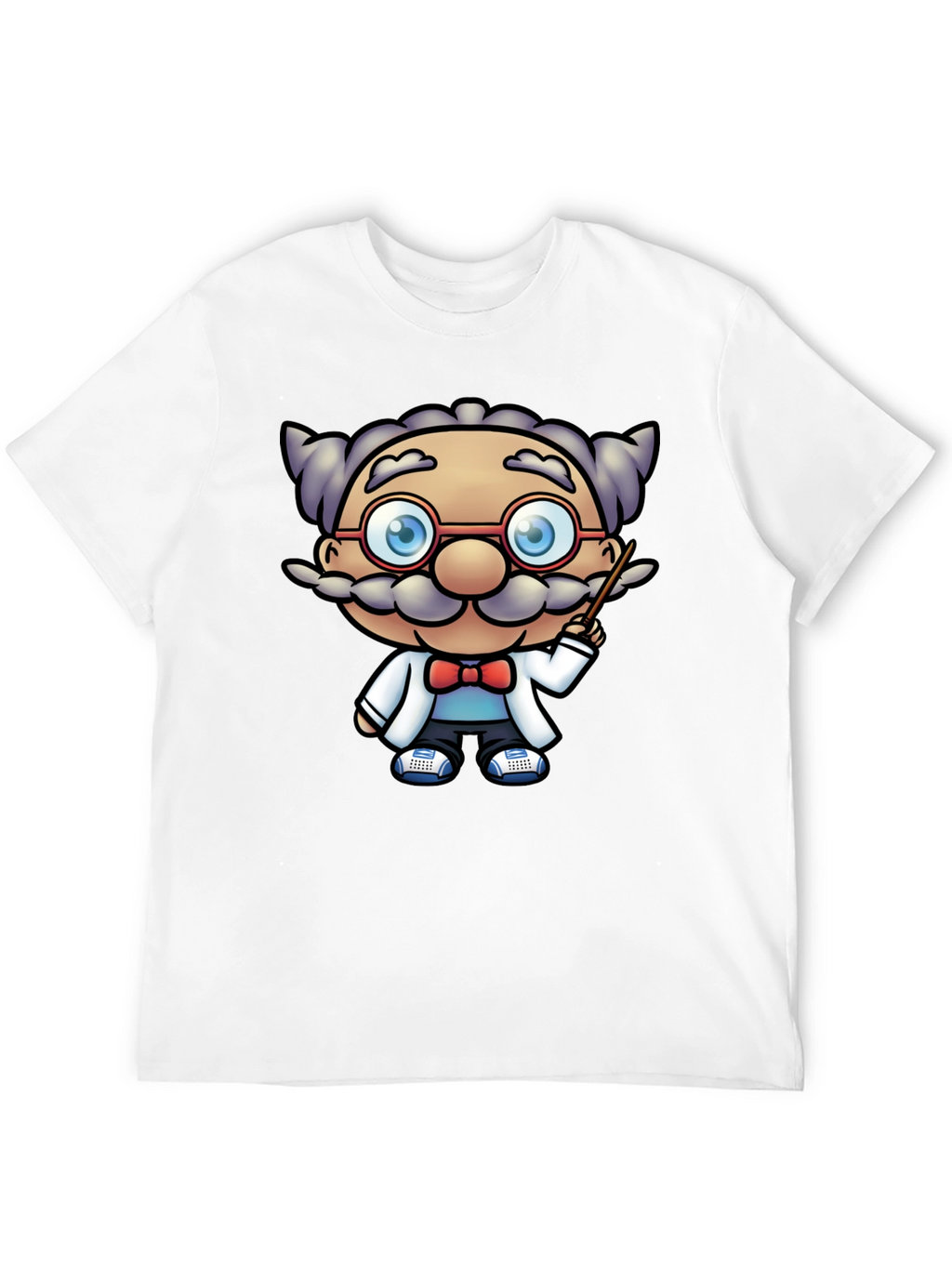 Scientist Cartoon Graphic Tee - Black T-Shirt