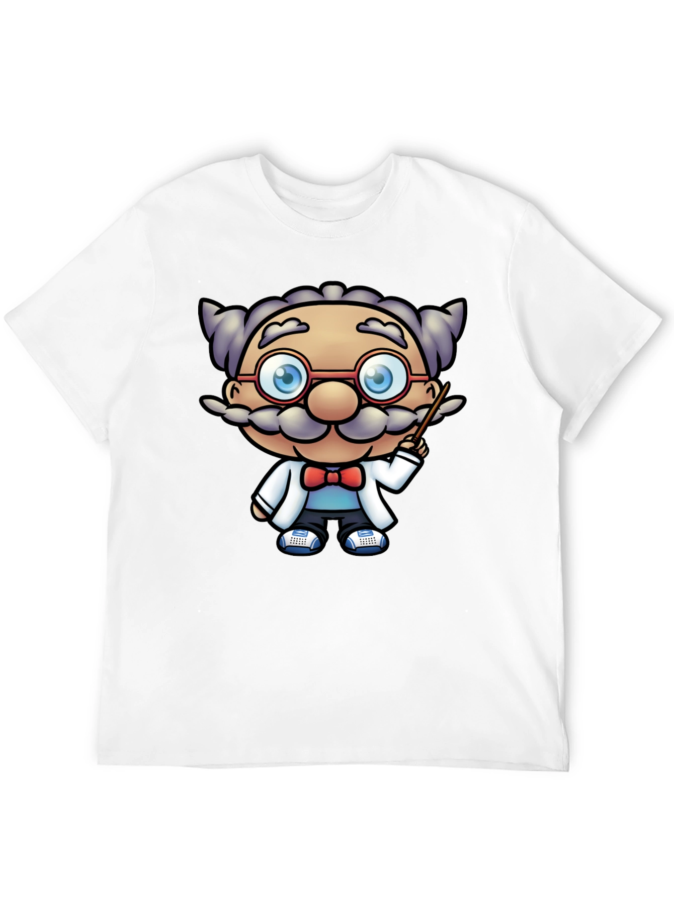 Scientist Cartoon Graphic Tee - Black T-Shirt