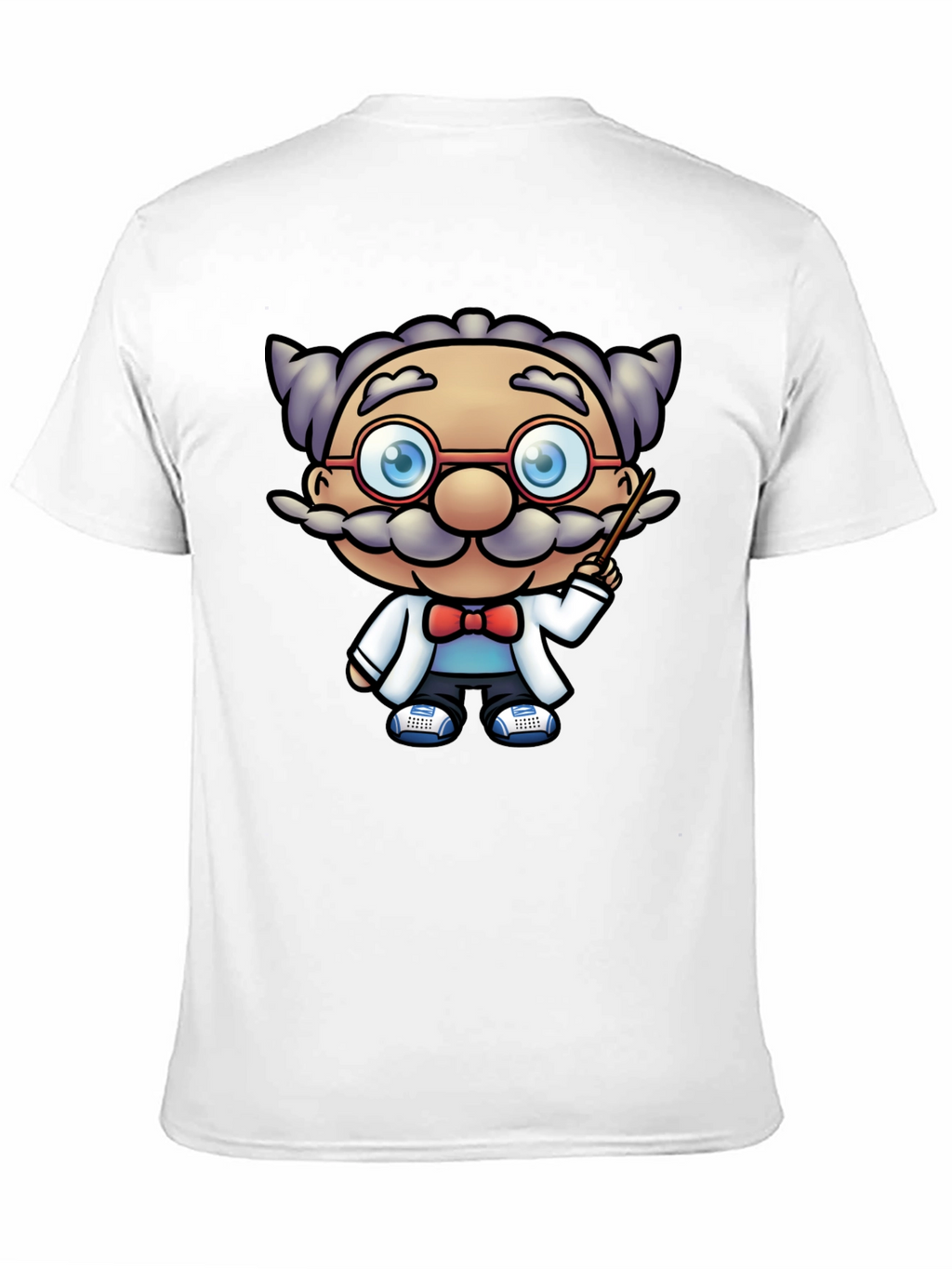 Scientist Cartoon Graphic Tee - Black T-Shirt