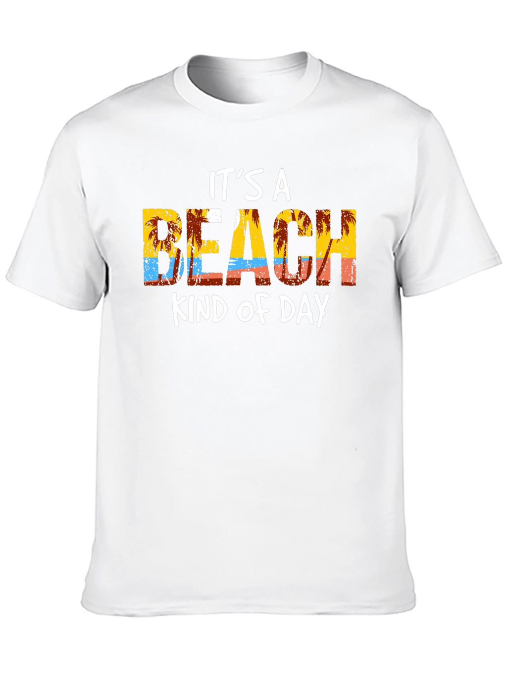 Its a Beach Kind of Day Black Graphic T-Shirt