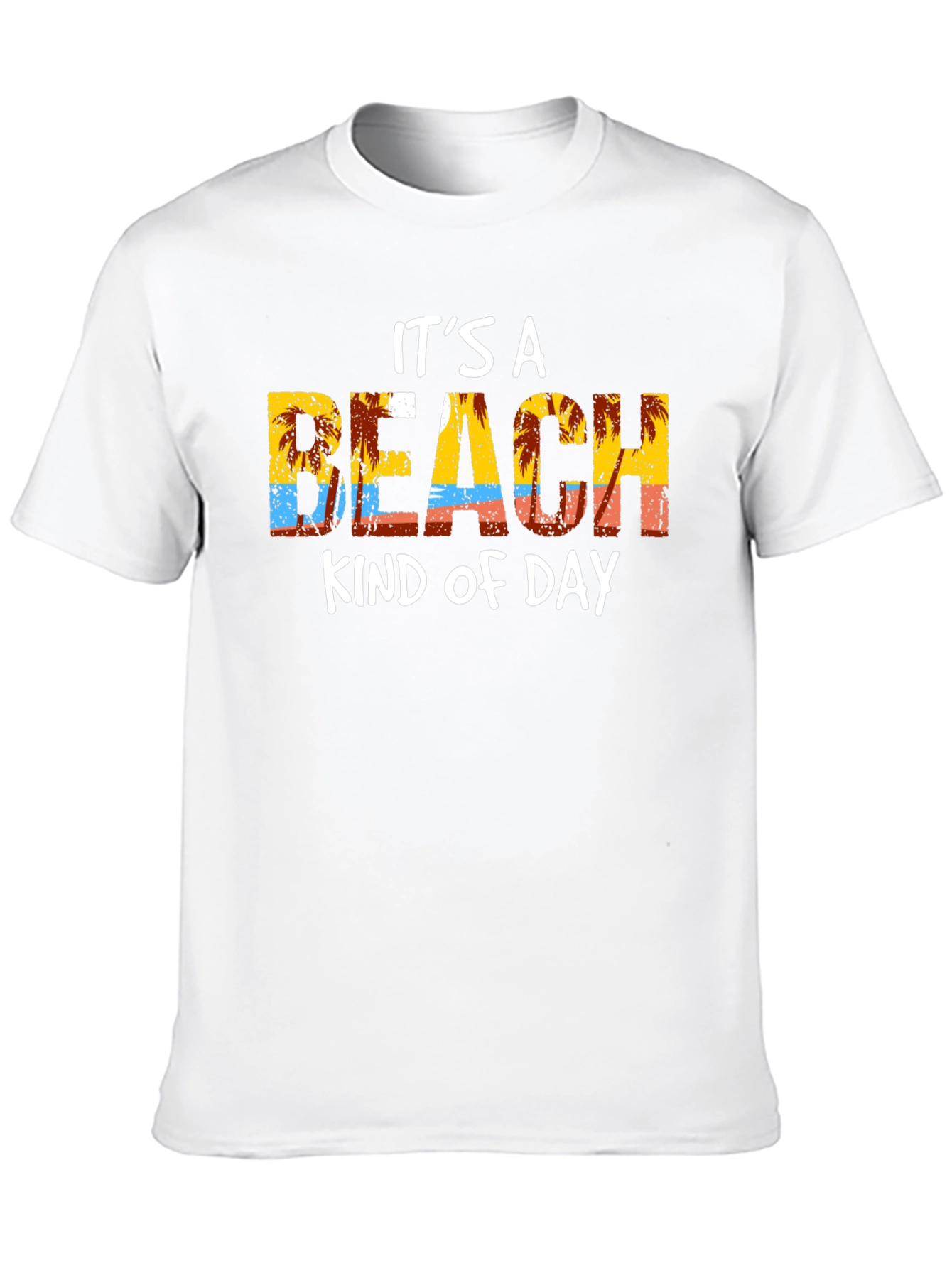 Its a Beach Kind of Day Black Graphic T-Shirt
