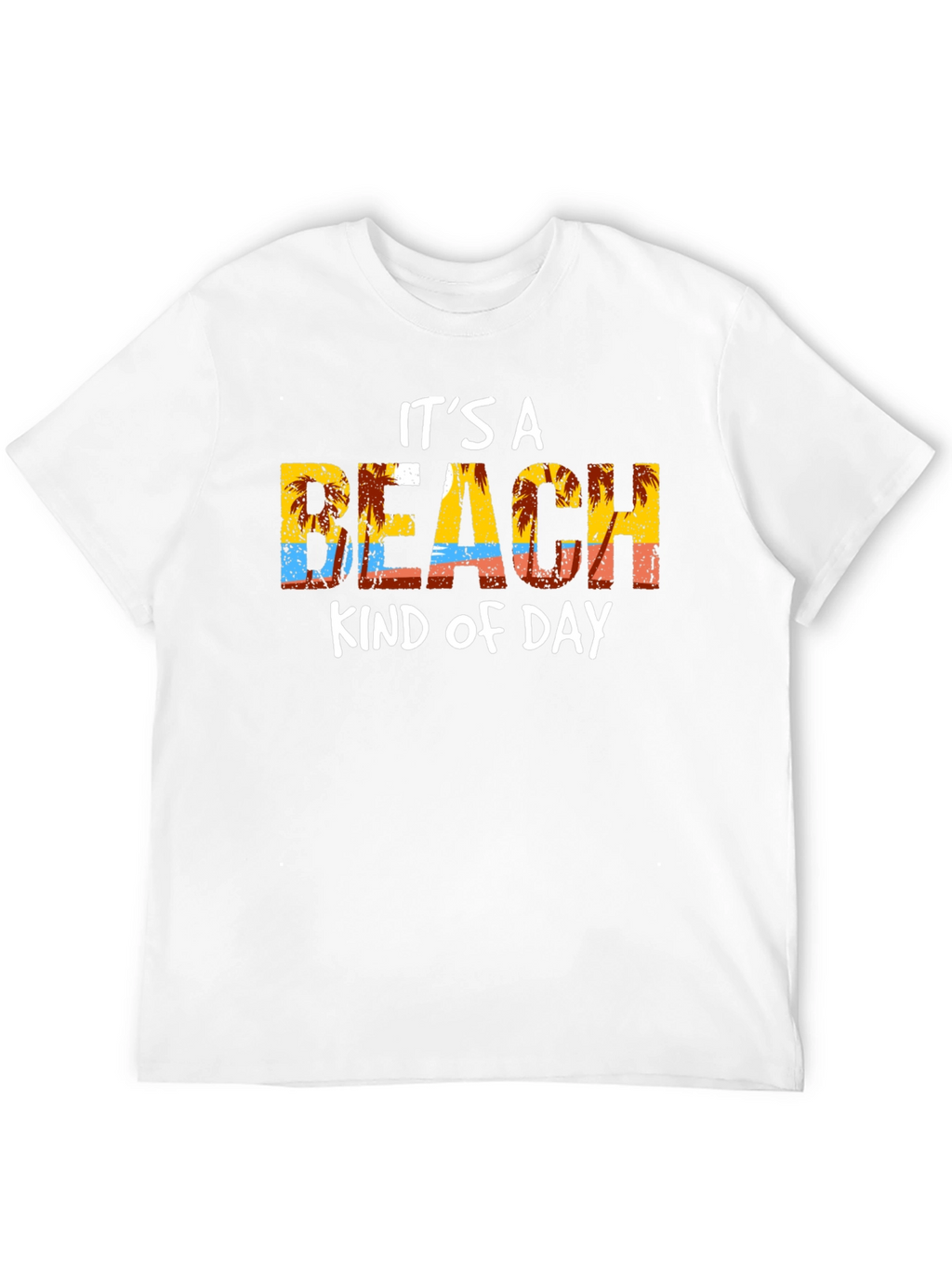 Its a Beach Kind of Day Black Graphic T-Shirt