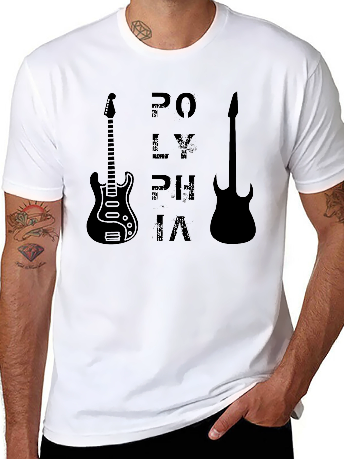 Polyphia Guitar T-Shirt - Black Graphic Tee