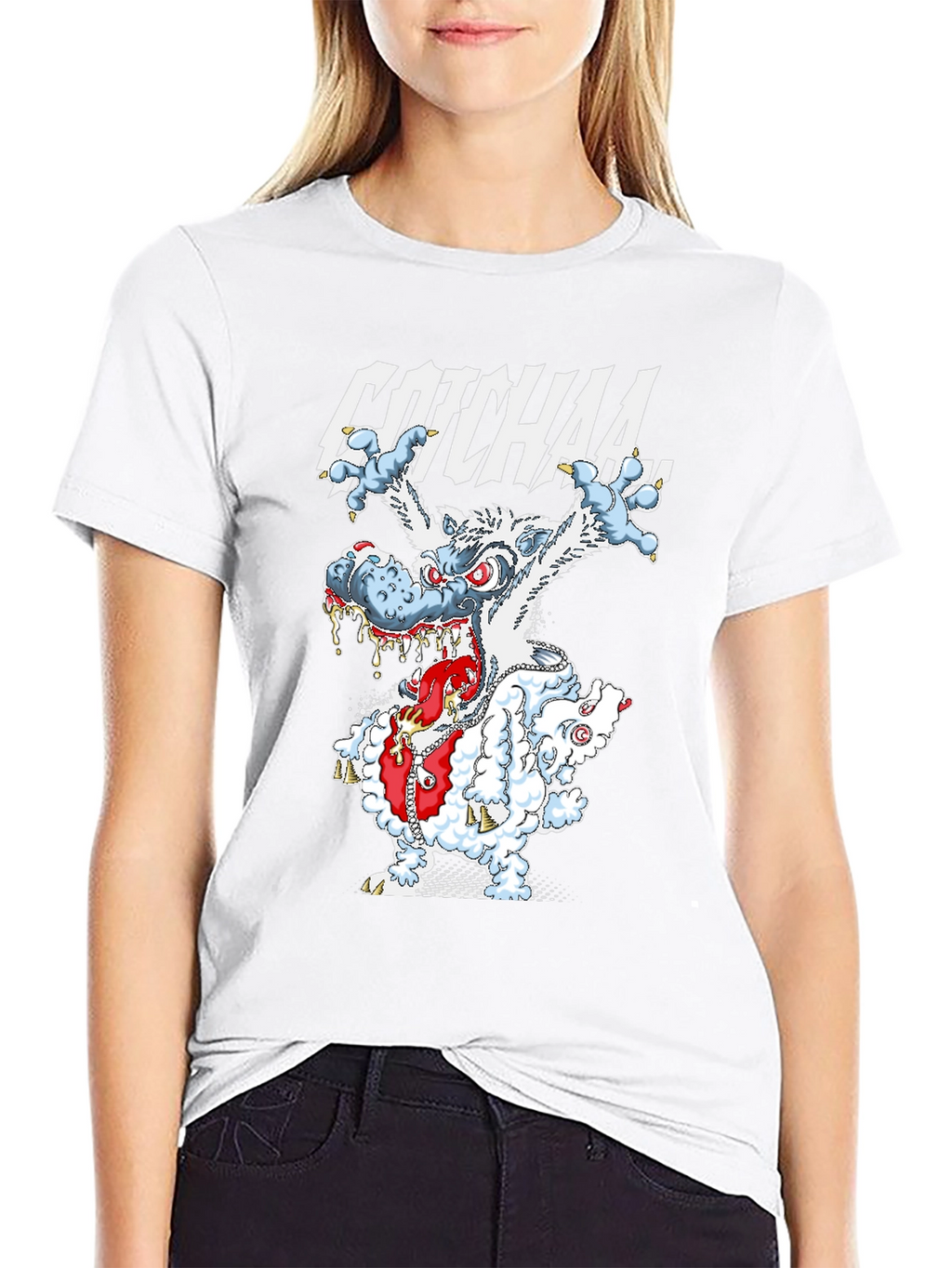 GOTCHAA Monster Graphic Print T-Shirt