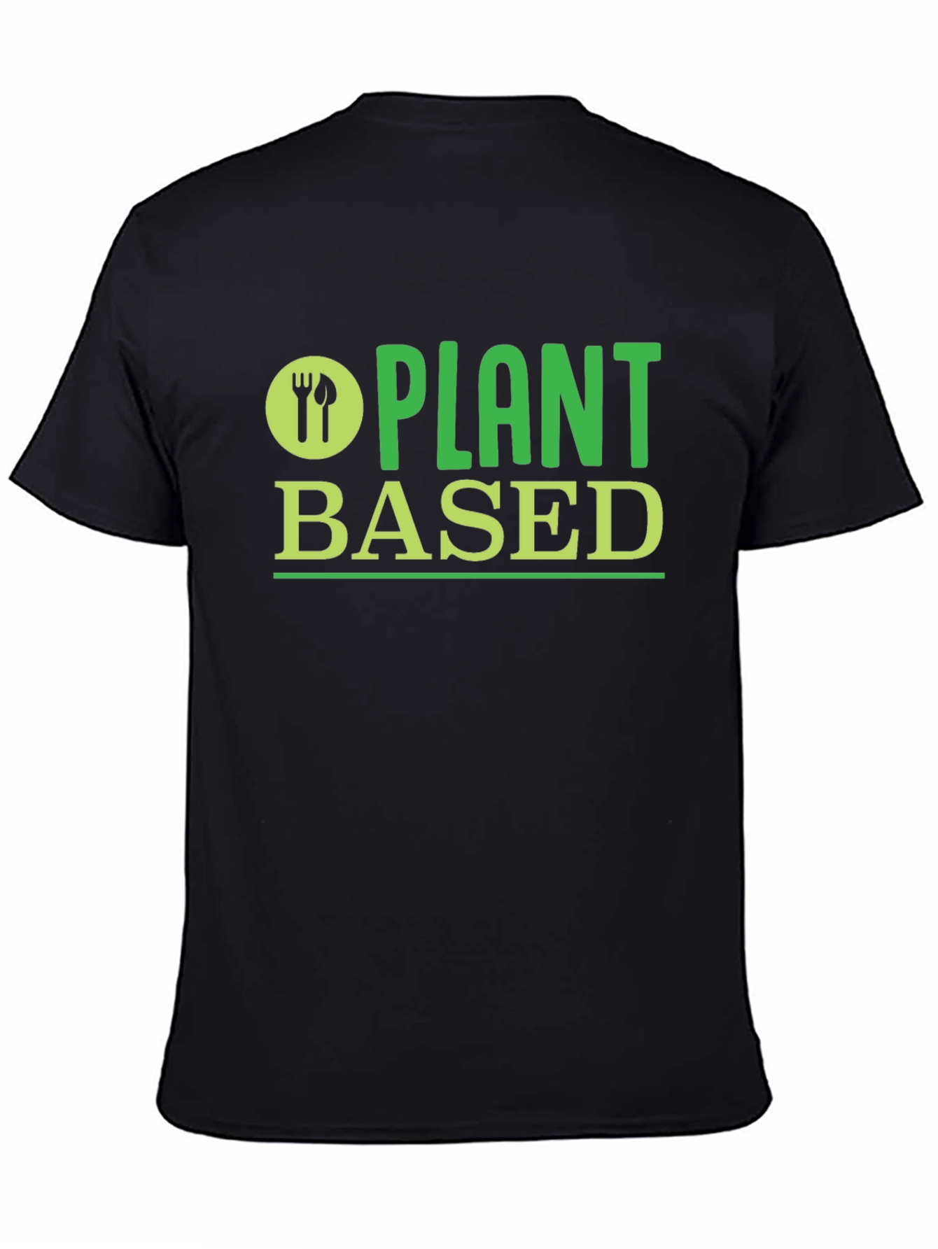 Plant Based Black T-Shirt - Vegan Friendly Apparel
