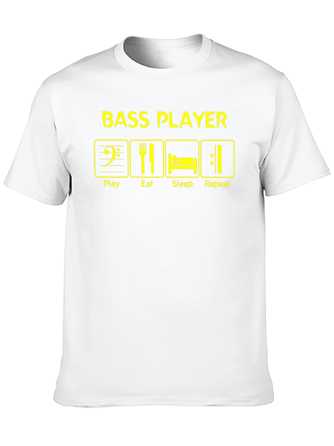 Bass Player Play Eat Sleep Repeat Graphic T-Shirt