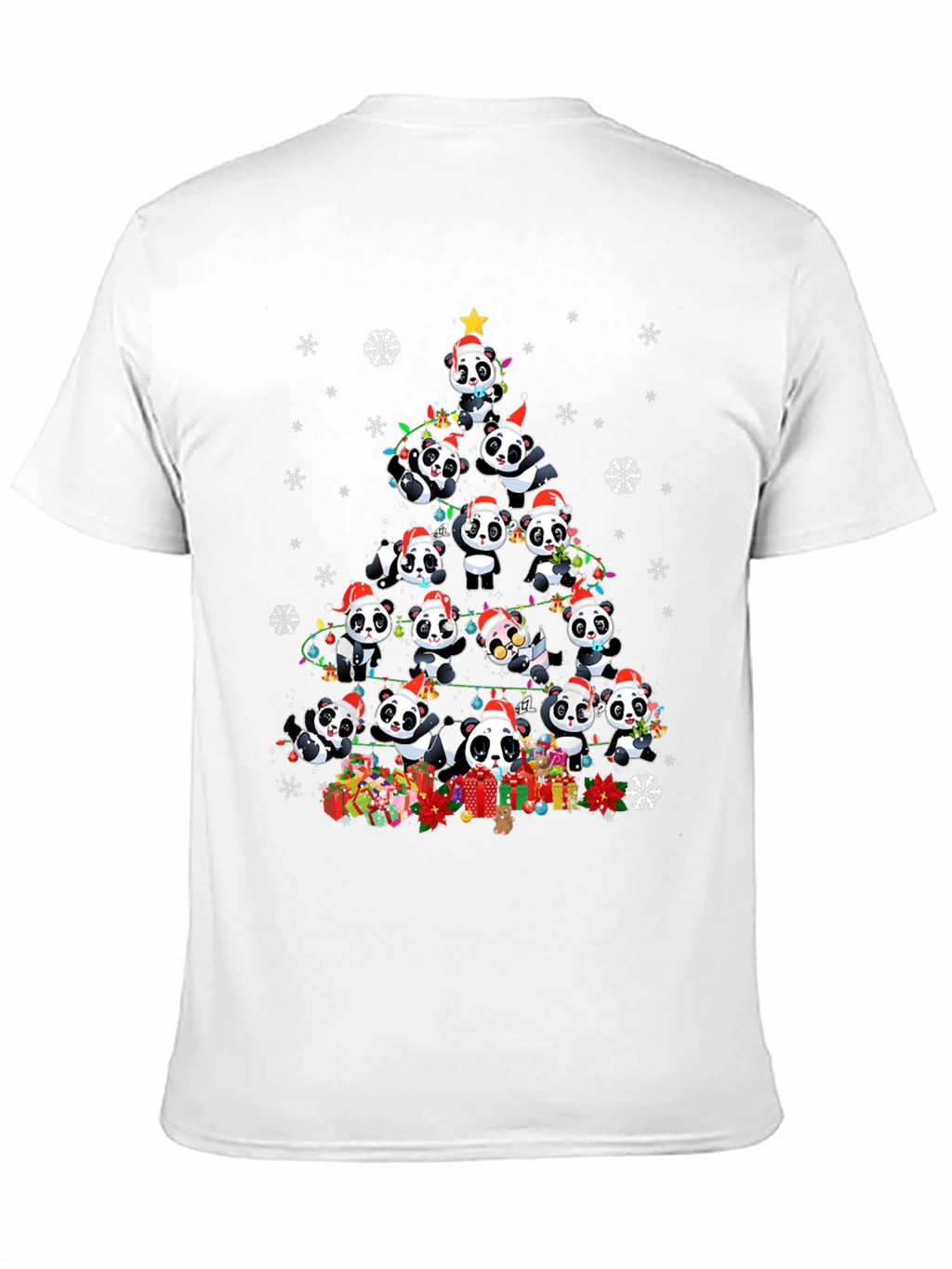 Panda Christmas Tree Graphic Tee - Holiday Style