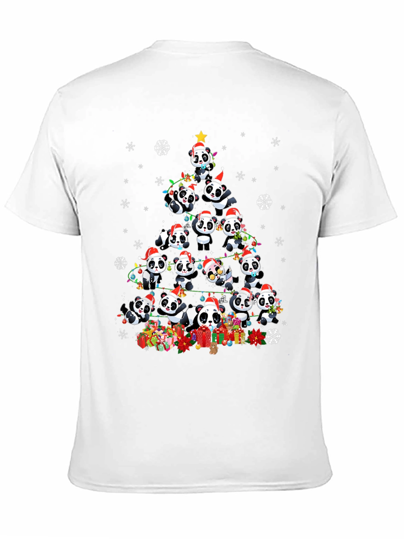 Panda Christmas Tree Graphic Tee - Holiday Style