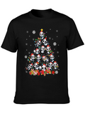 Panda Christmas Tree Graphic Tee - Holiday Style