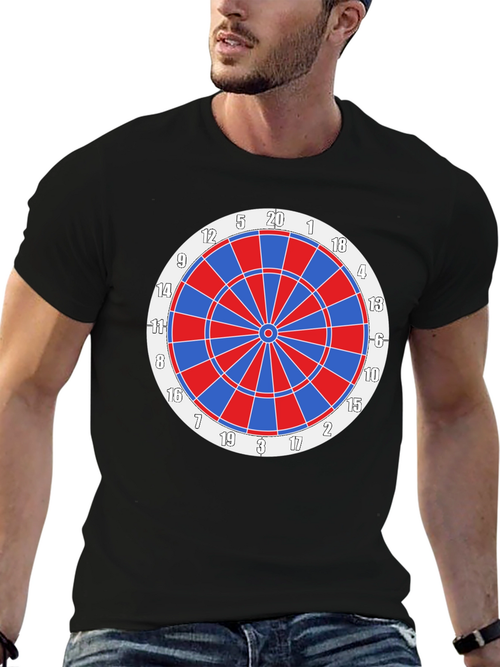 Dartboard Graphic Tee - Black Cotton Blend