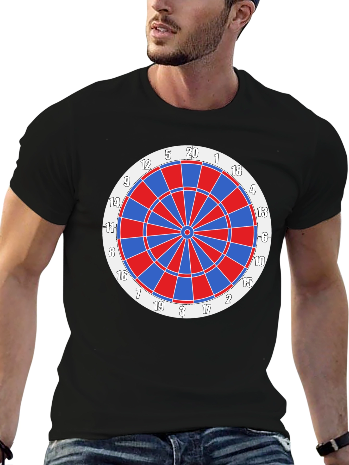 Dartboard Graphic Tee - Black Cotton Blend