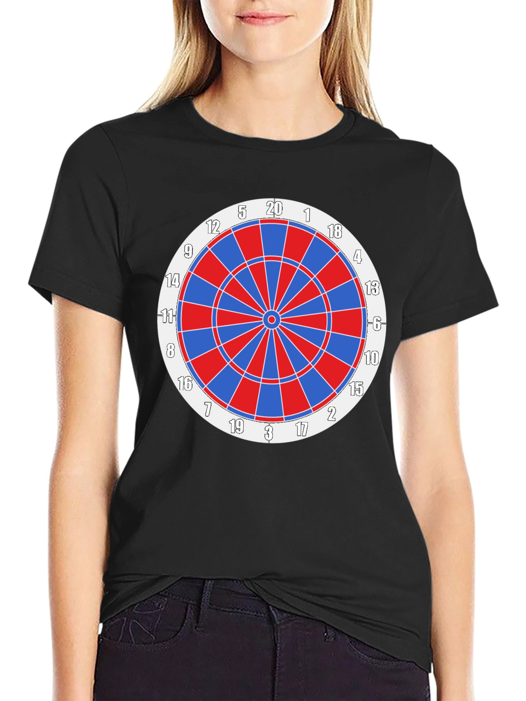 Dartboard Graphic Tee - Black Cotton Blend