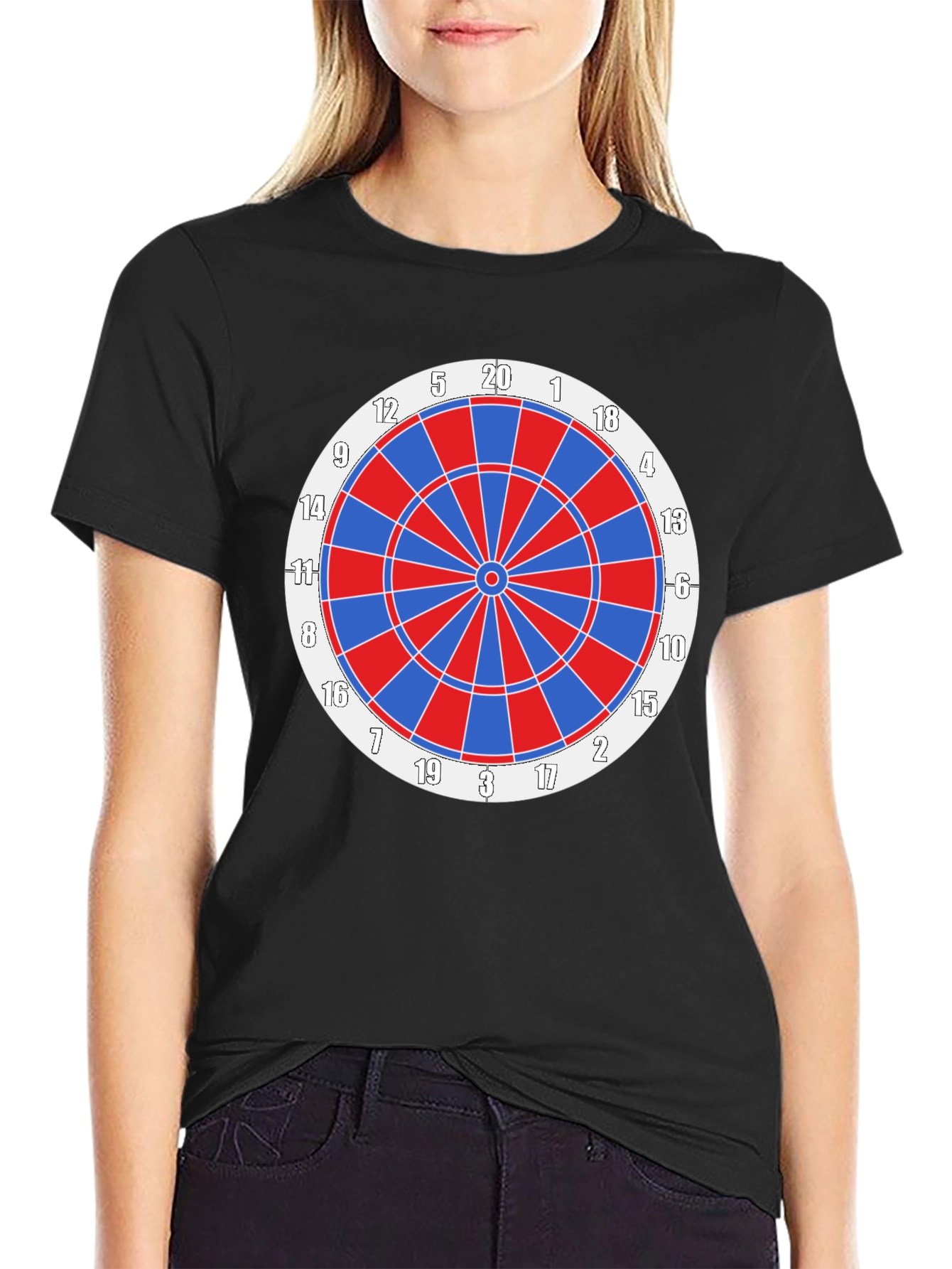 Dartboard Graphic Tee - Black Cotton Blend