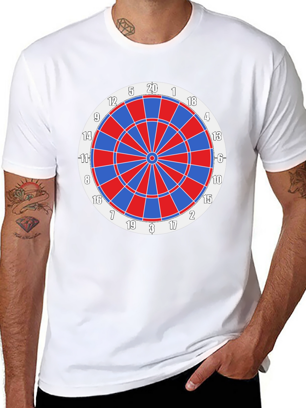 Dartboard Graphic Tee - Black Cotton Blend
