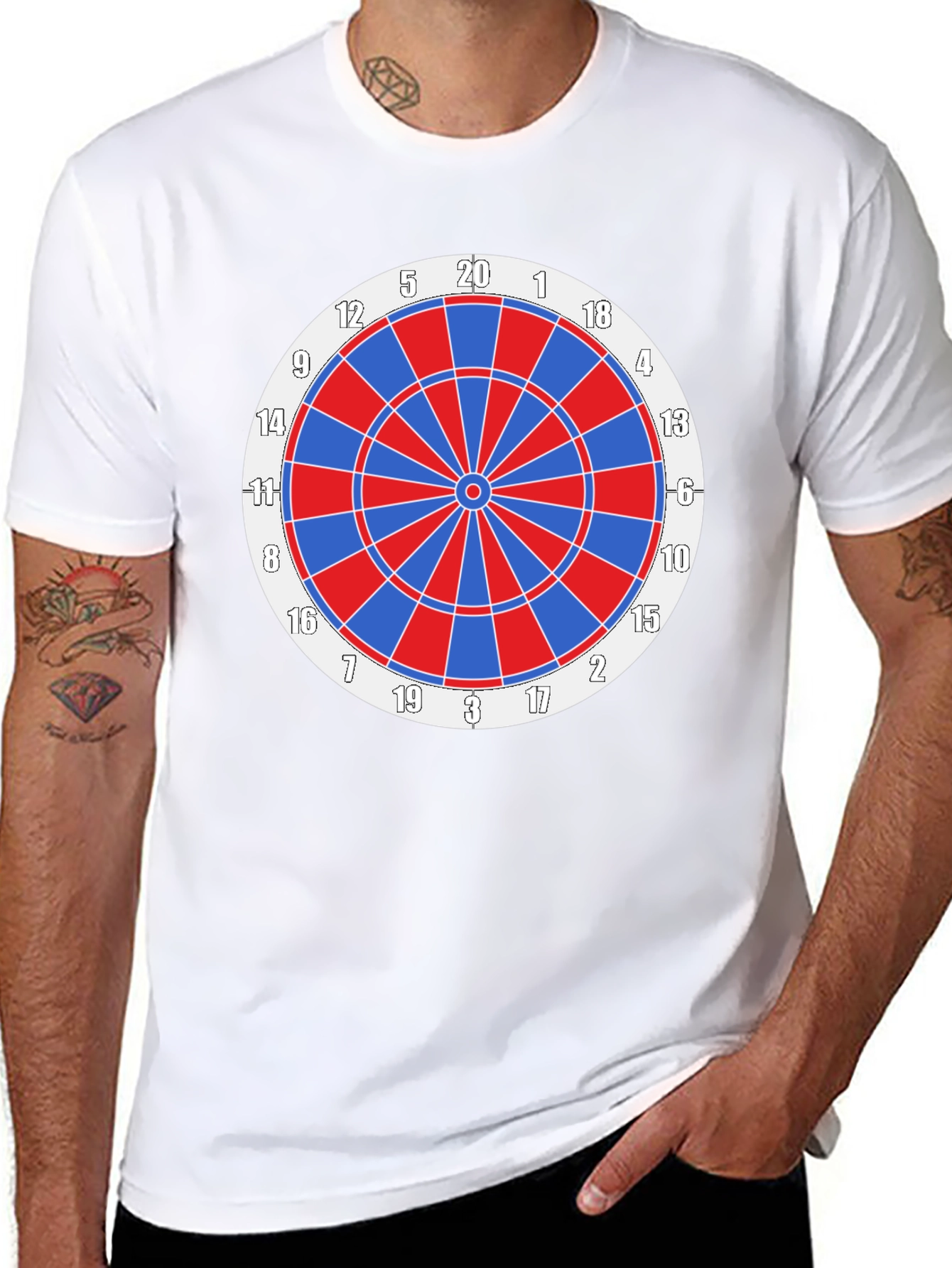 Dartboard Graphic Tee - Black Cotton Blend