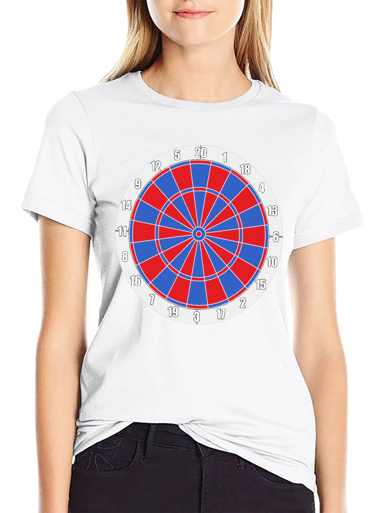 Dartboard Graphic Tee - Black Cotton Blend