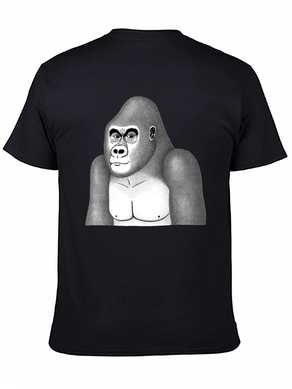 Gorilla Graphic T-Shirt - Black Cotton Blend