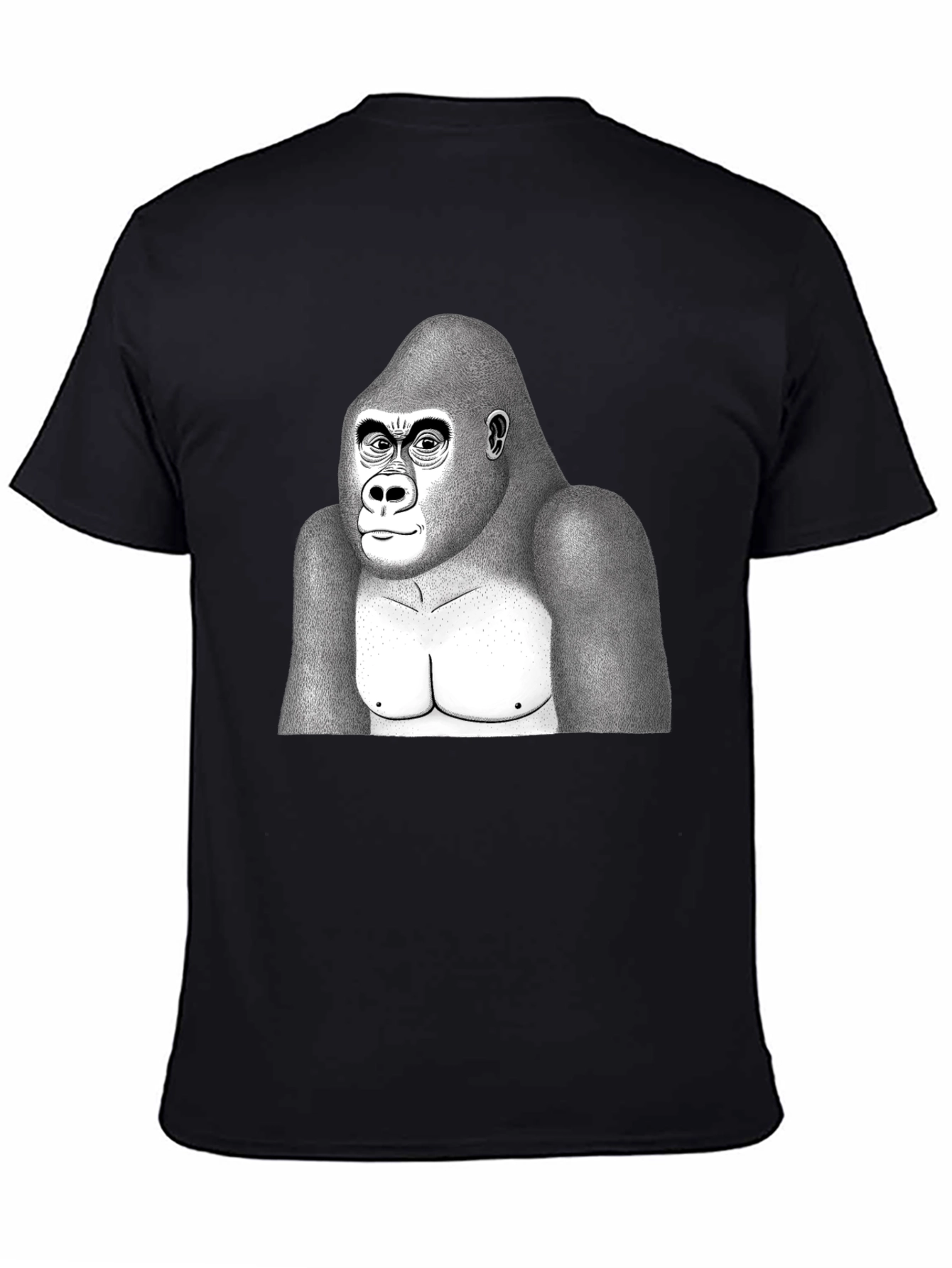 Gorilla Graphic T-Shirt - Black Cotton Blend