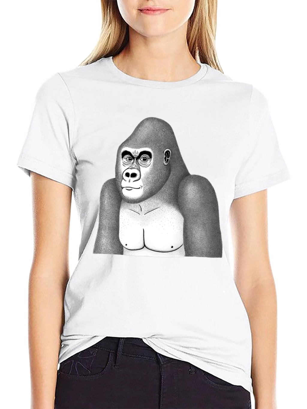 Gorilla Graphic T-Shirt - Black Cotton Blend