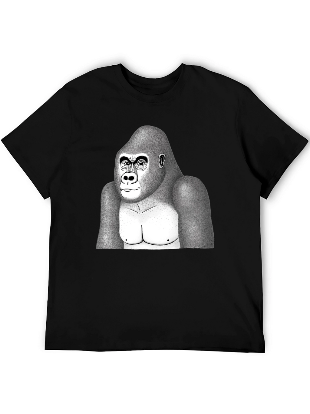Gorilla Graphic T-Shirt - Black Cotton Blend
