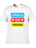 Peace Love Percussion Graphic T-Shirt