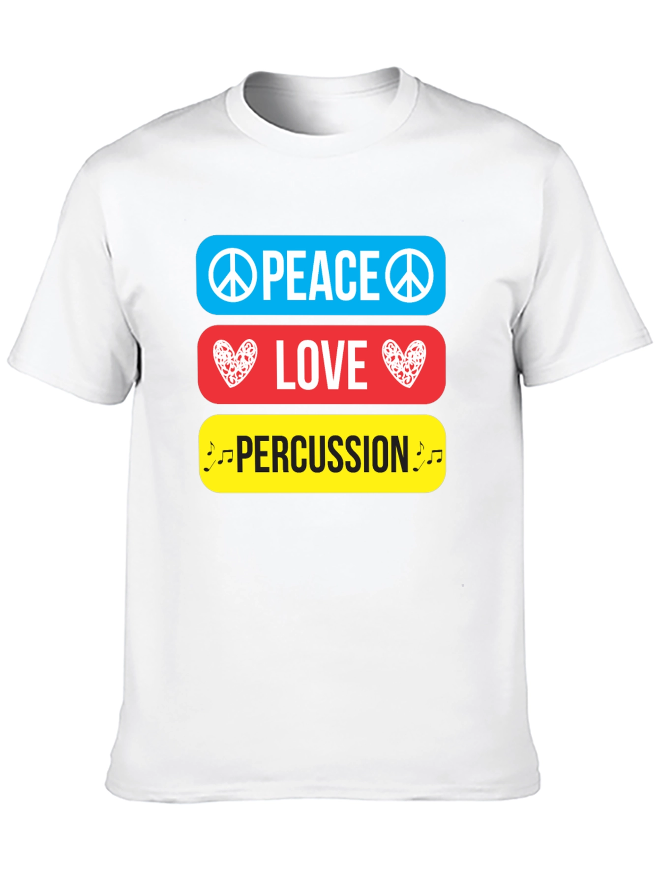 Peace Love Percussion Graphic T-Shirt