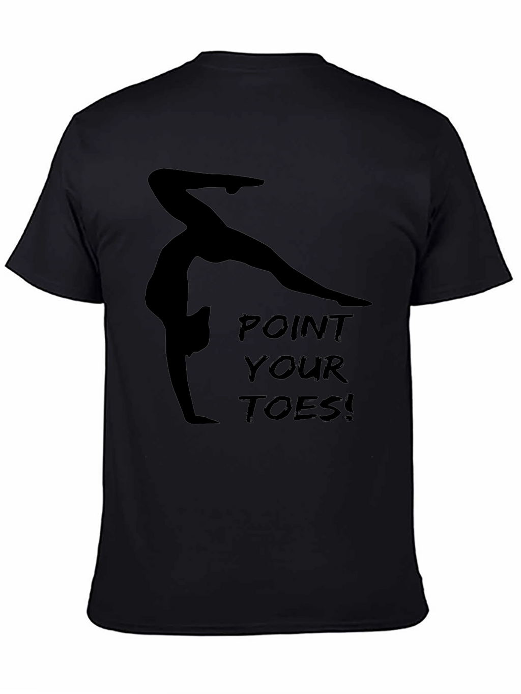 Gymnast Point Your Toes Black Graphic Tee