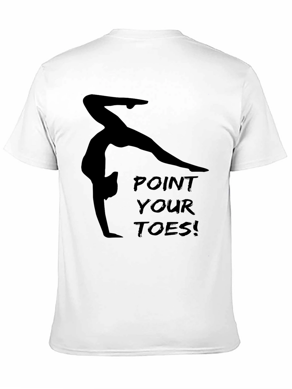 Gymnast Point Your Toes Black Graphic Tee