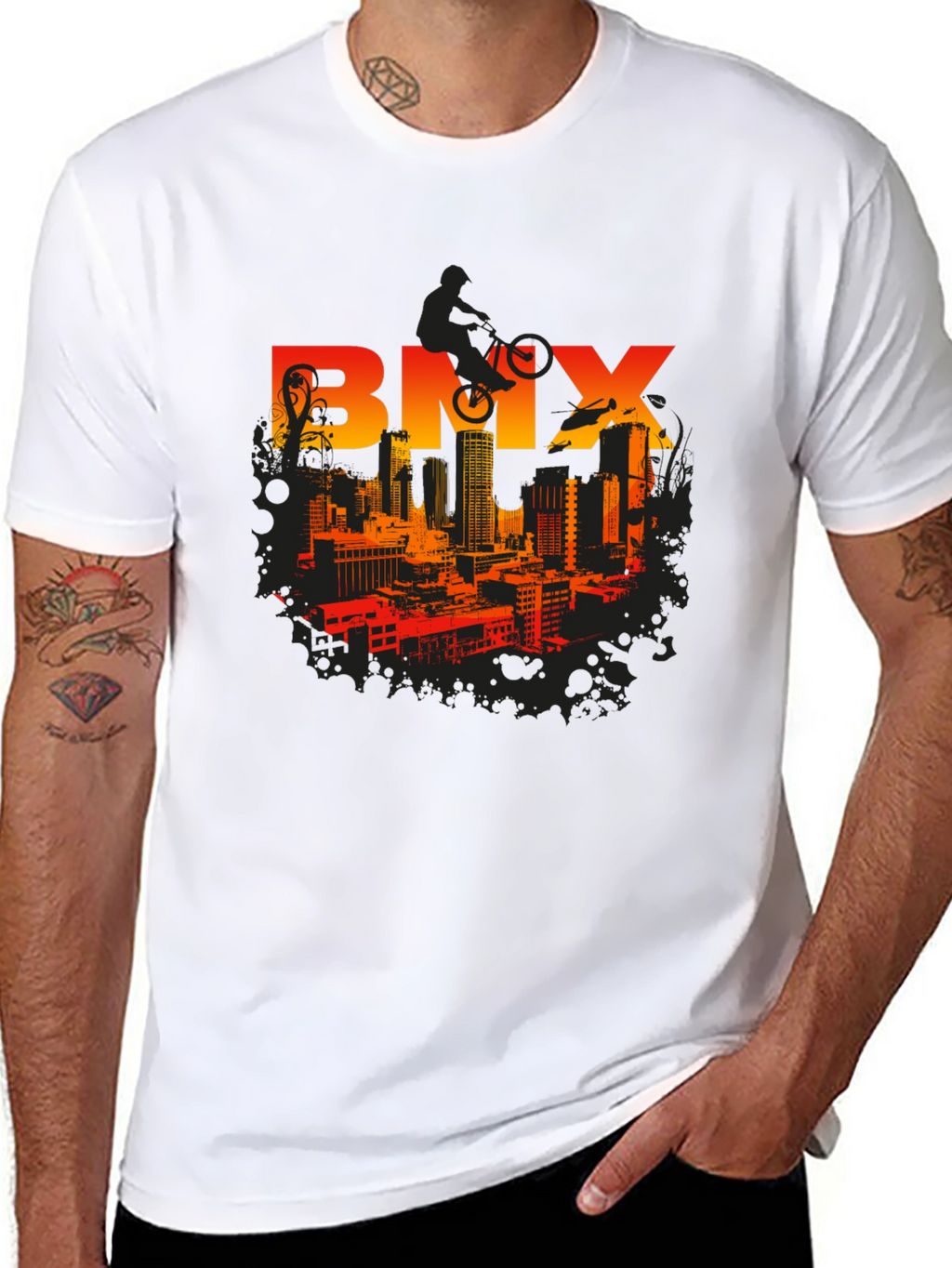 BMX Cityscape Graphic Tee