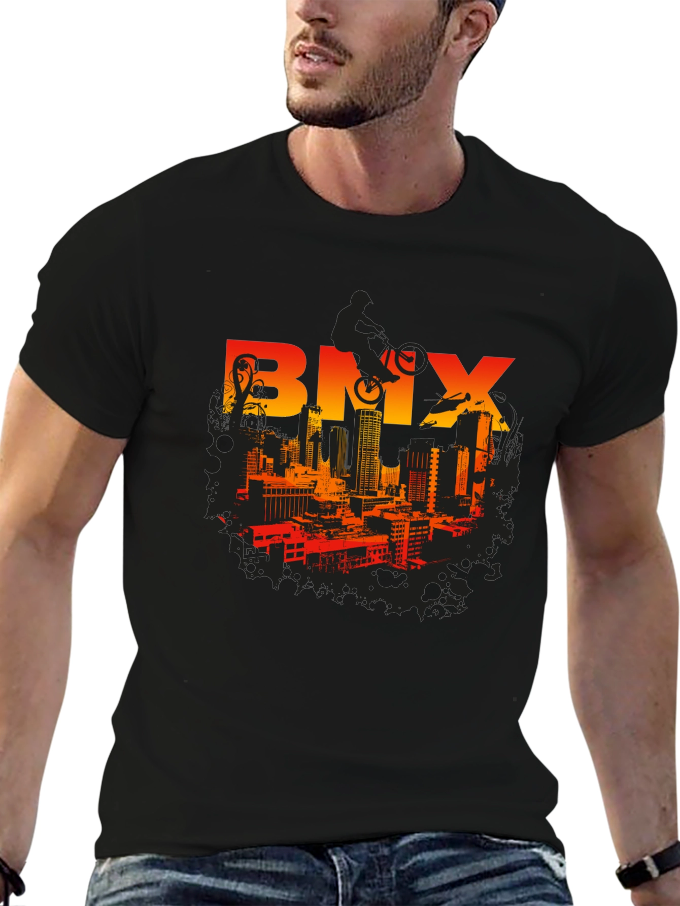 BMX Cityscape Graphic Tee