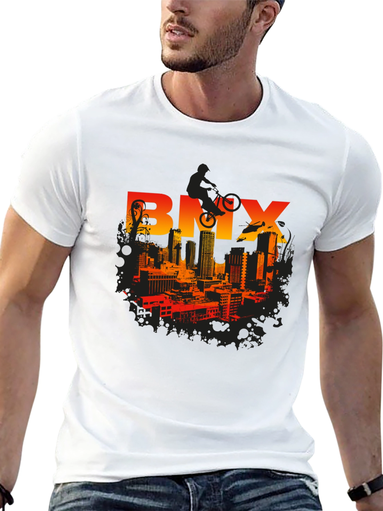 BMX Cityscape Graphic Tee