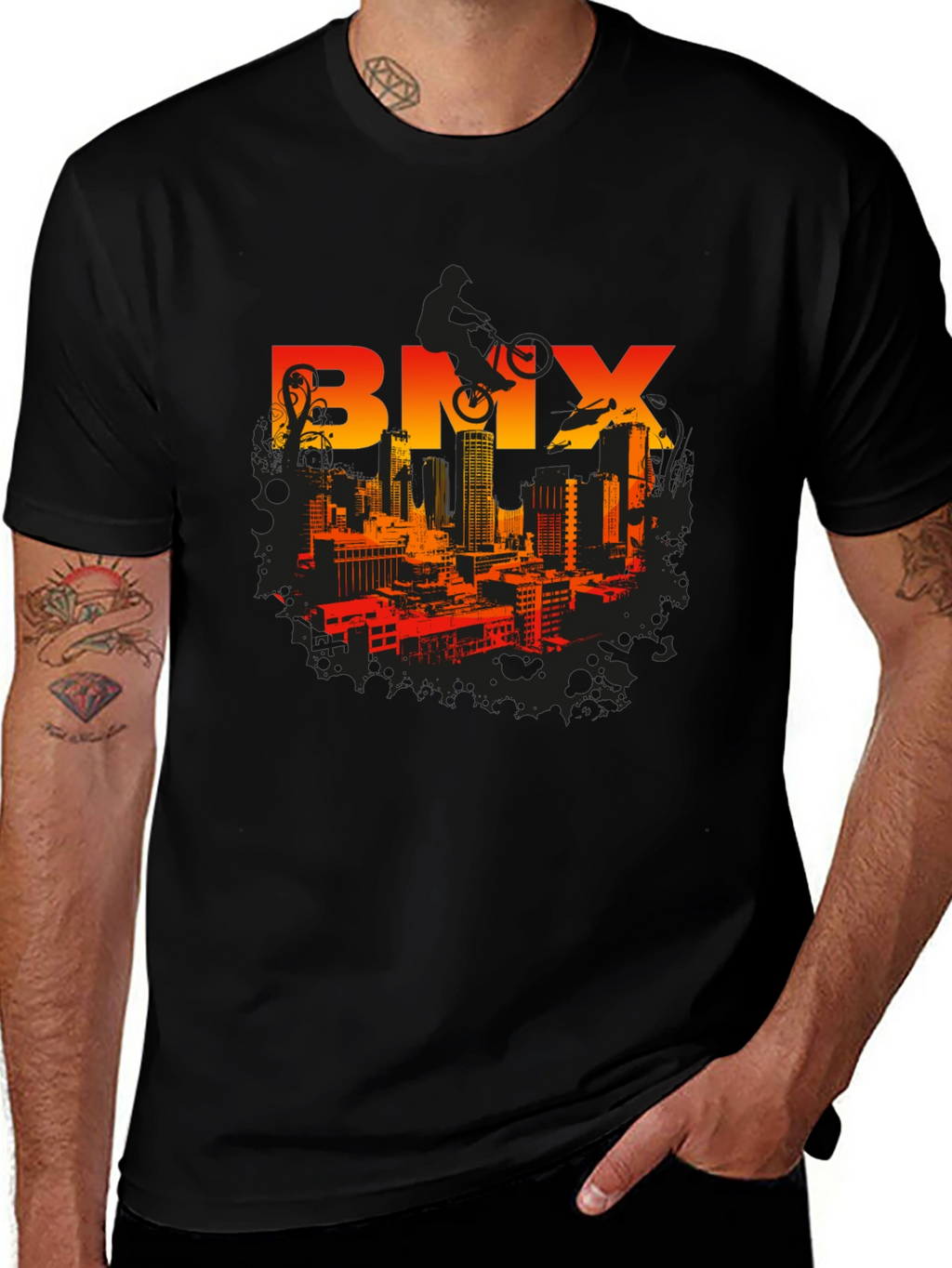 BMX Cityscape Graphic Tee