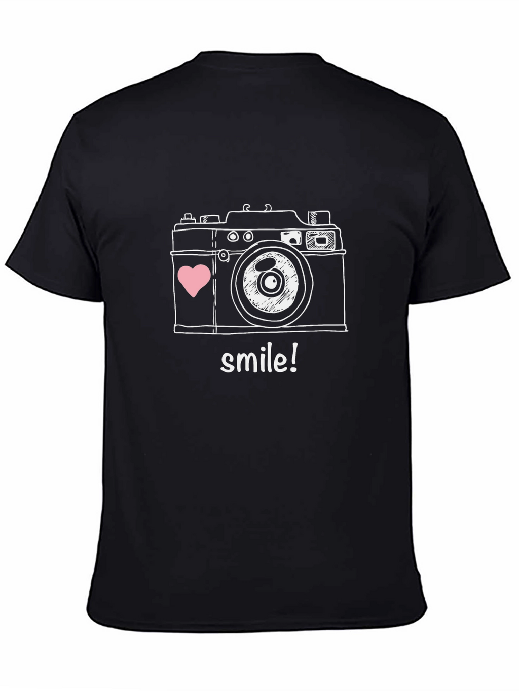 Smile Camera Graphic Tee - Black