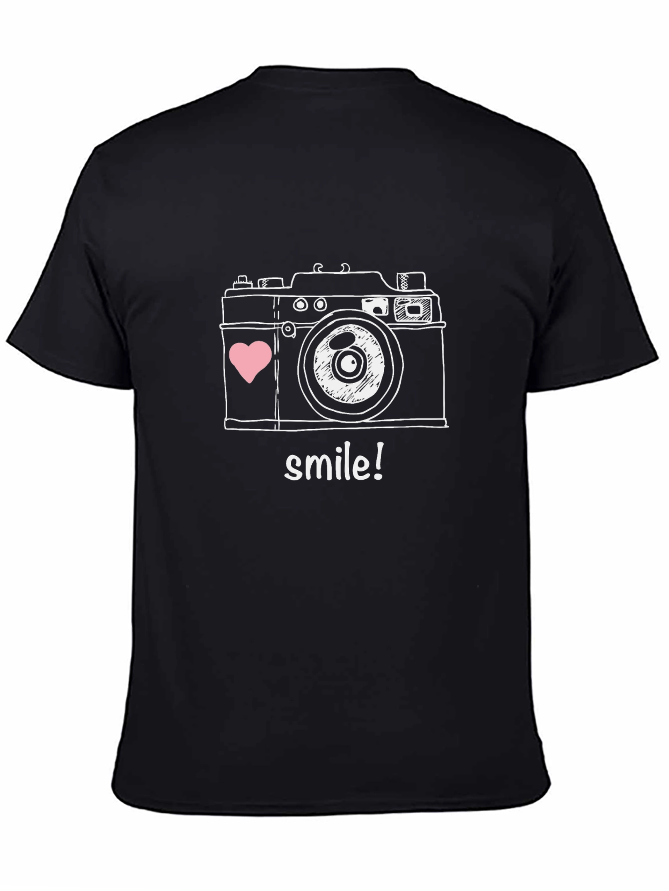 Smile Camera Graphic Tee - Black