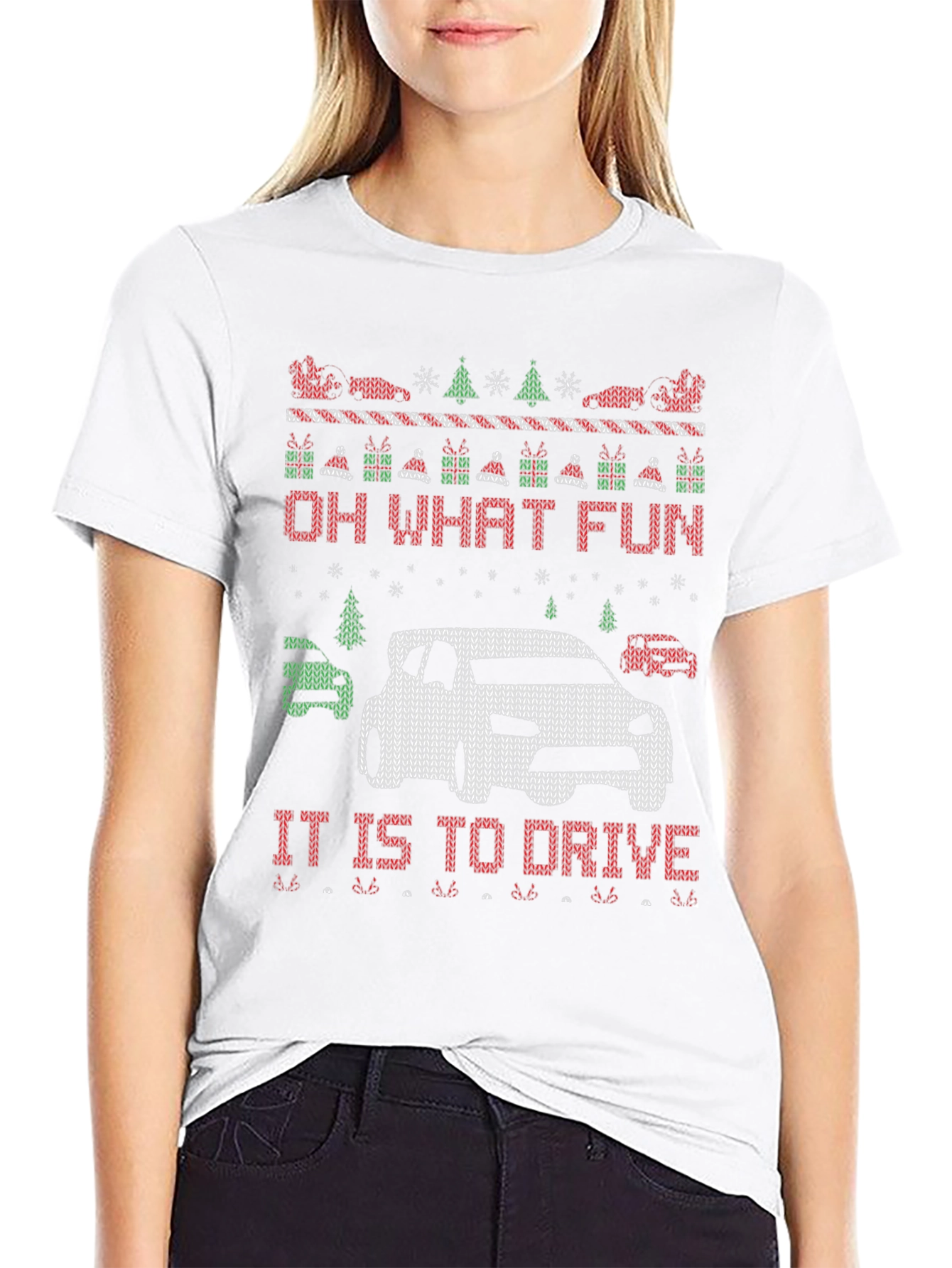 Funny Oh What Fun It Is To Drive Ugly Christmas Sweater T-Shirt