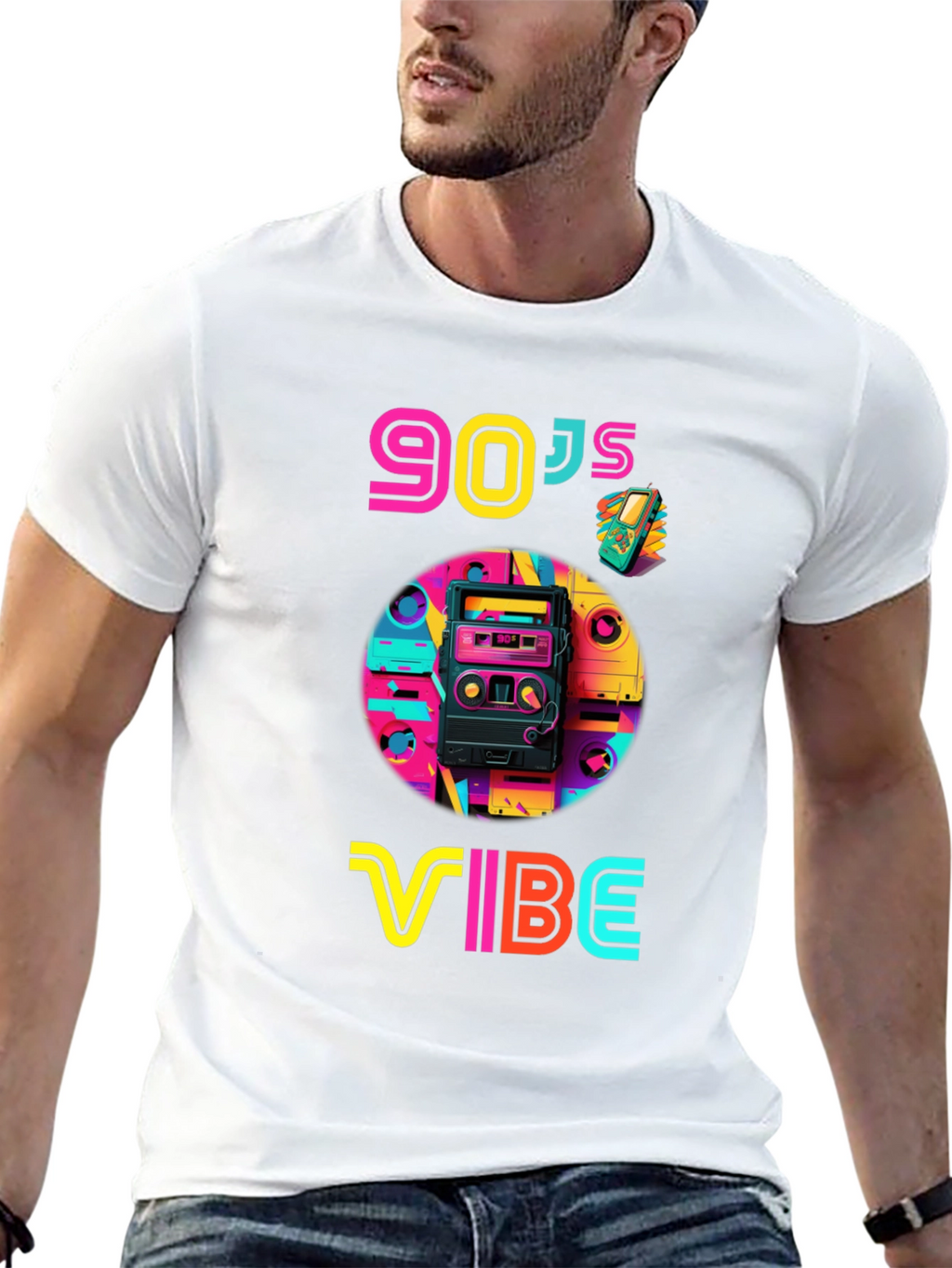 90s Vibe Graphic Tee - Retro Style