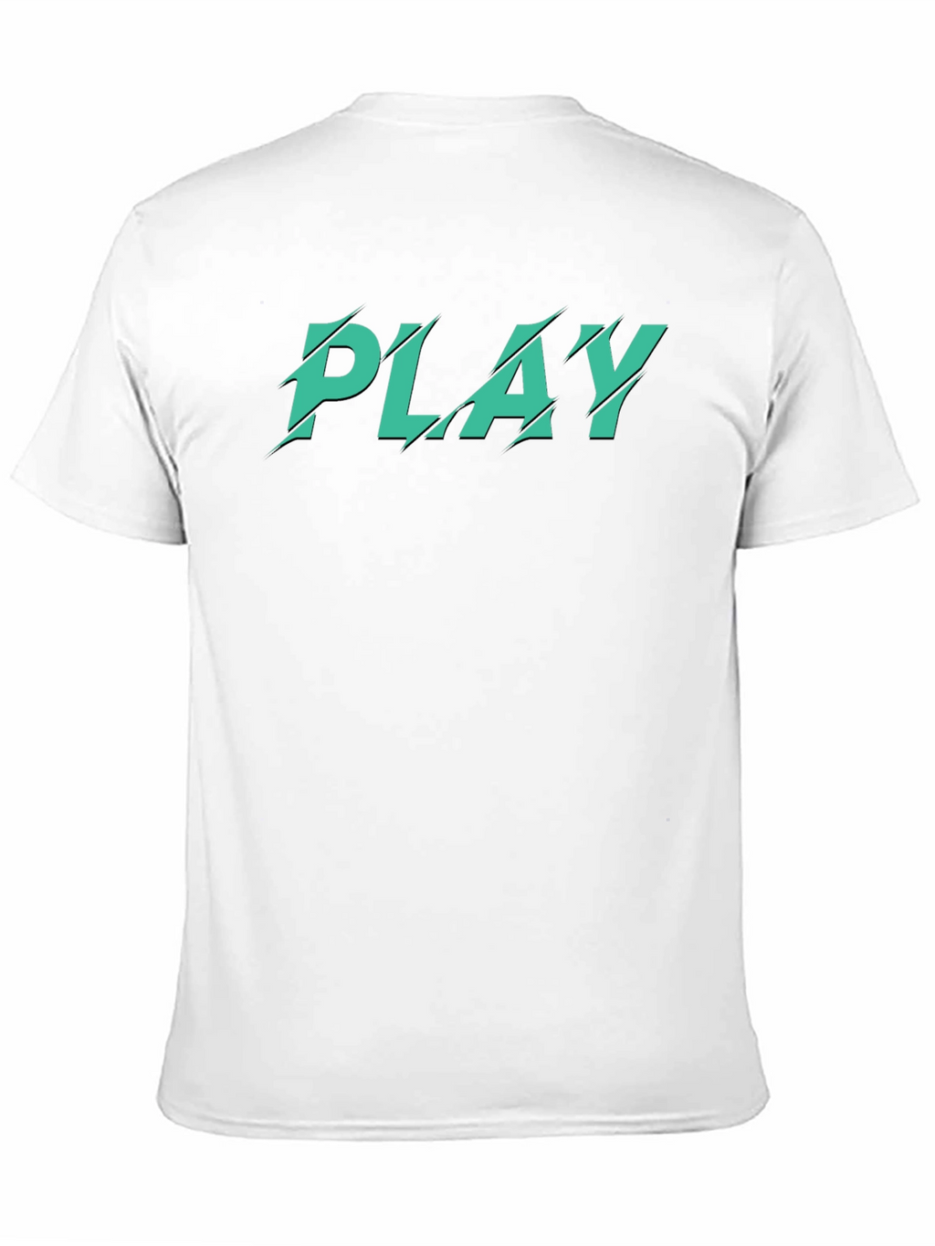 Mens Black T-Shirt with Green PLAY Graphic