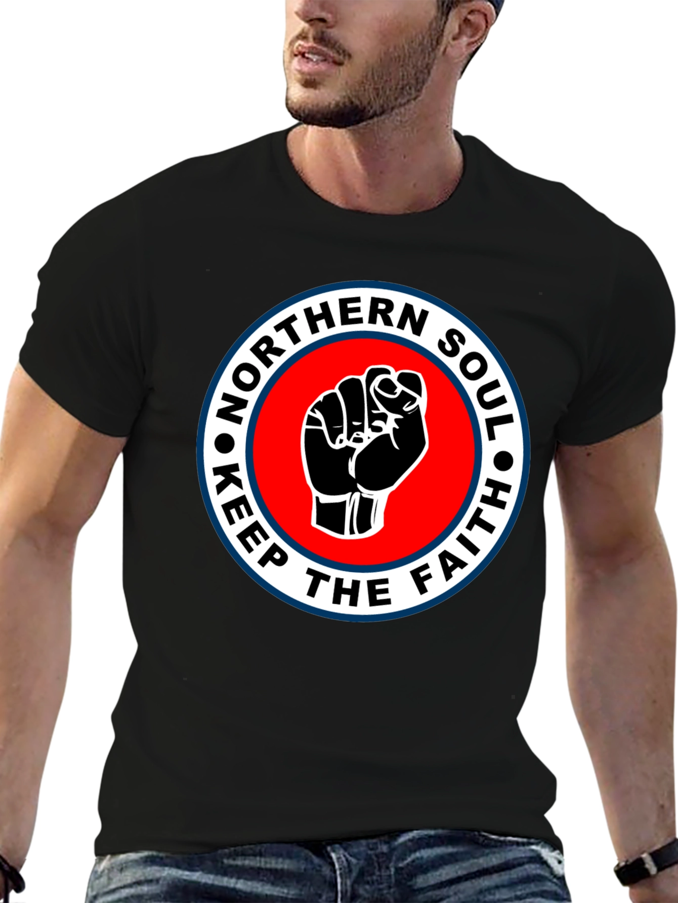Northern Soul Keep The Faith T-Shirt - Black