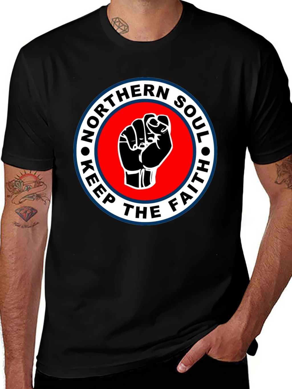 Northern Soul Keep The Faith T-Shirt - Black