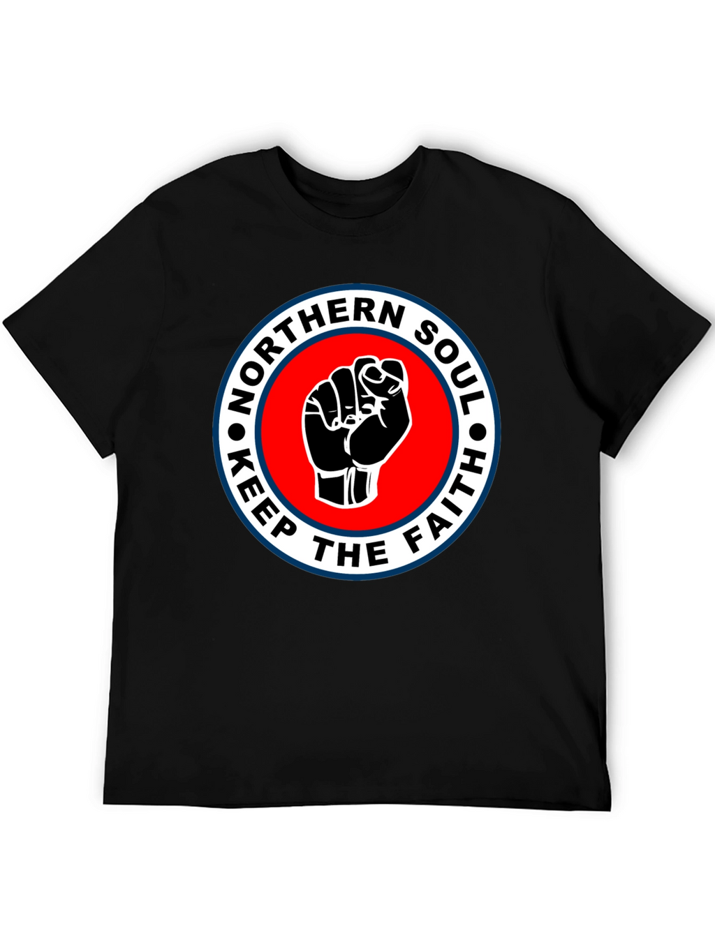 Northern Soul Keep The Faith T-Shirt - Black