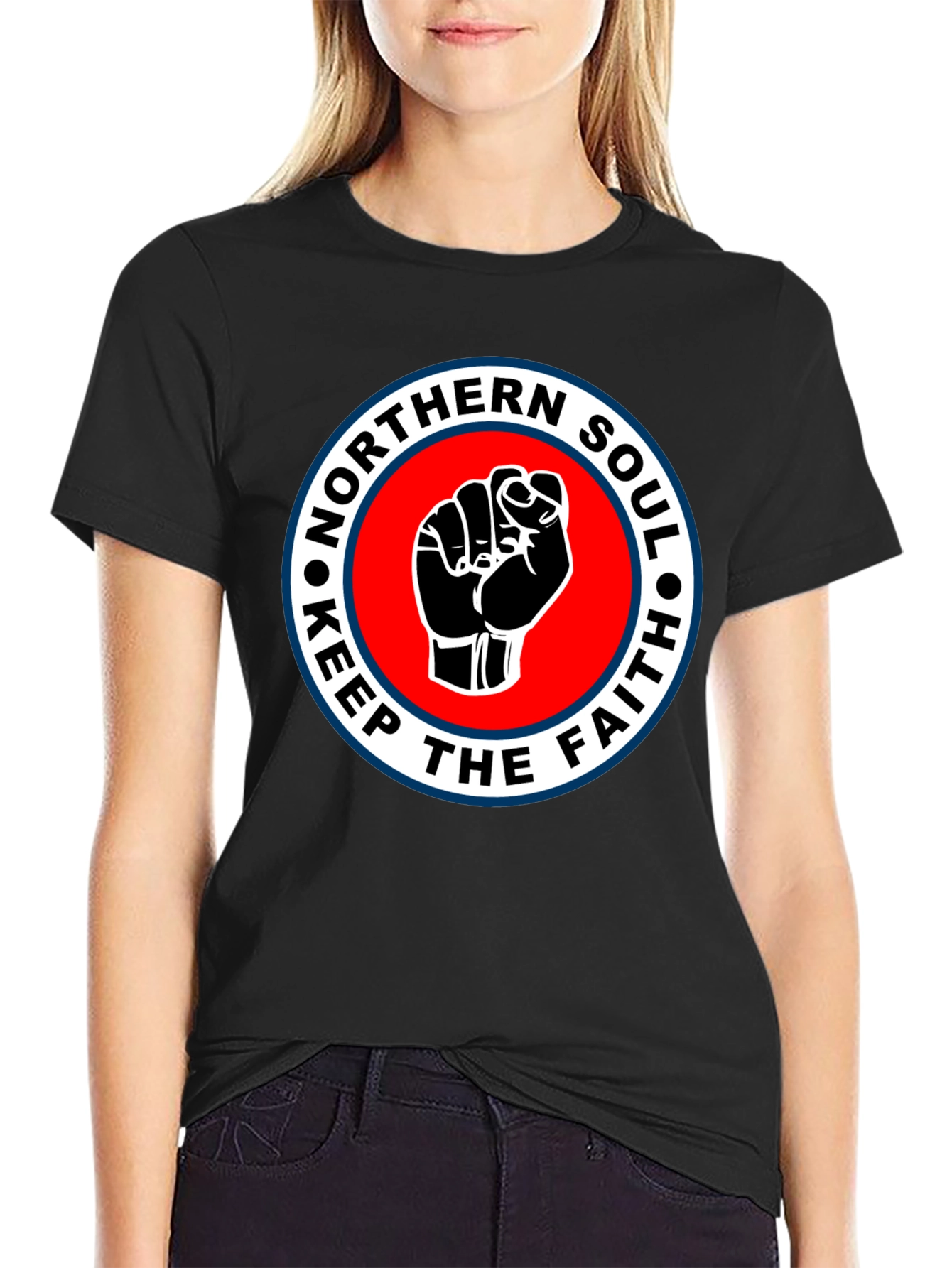 Northern Soul Keep The Faith T-Shirt - Black