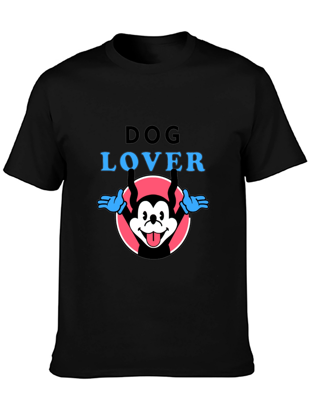 Dog Lover Graphic Tee - Cartoon Dog Design