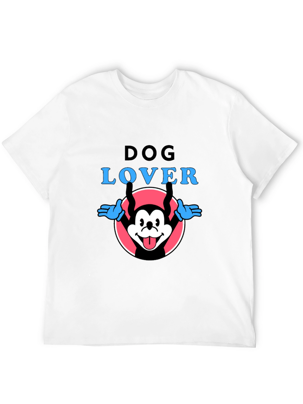 Dog Lover Graphic Tee - Cartoon Dog Design