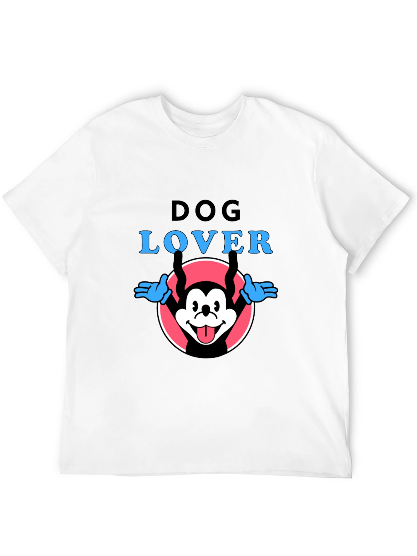 Dog Lover Graphic Tee - Cartoon Dog Design