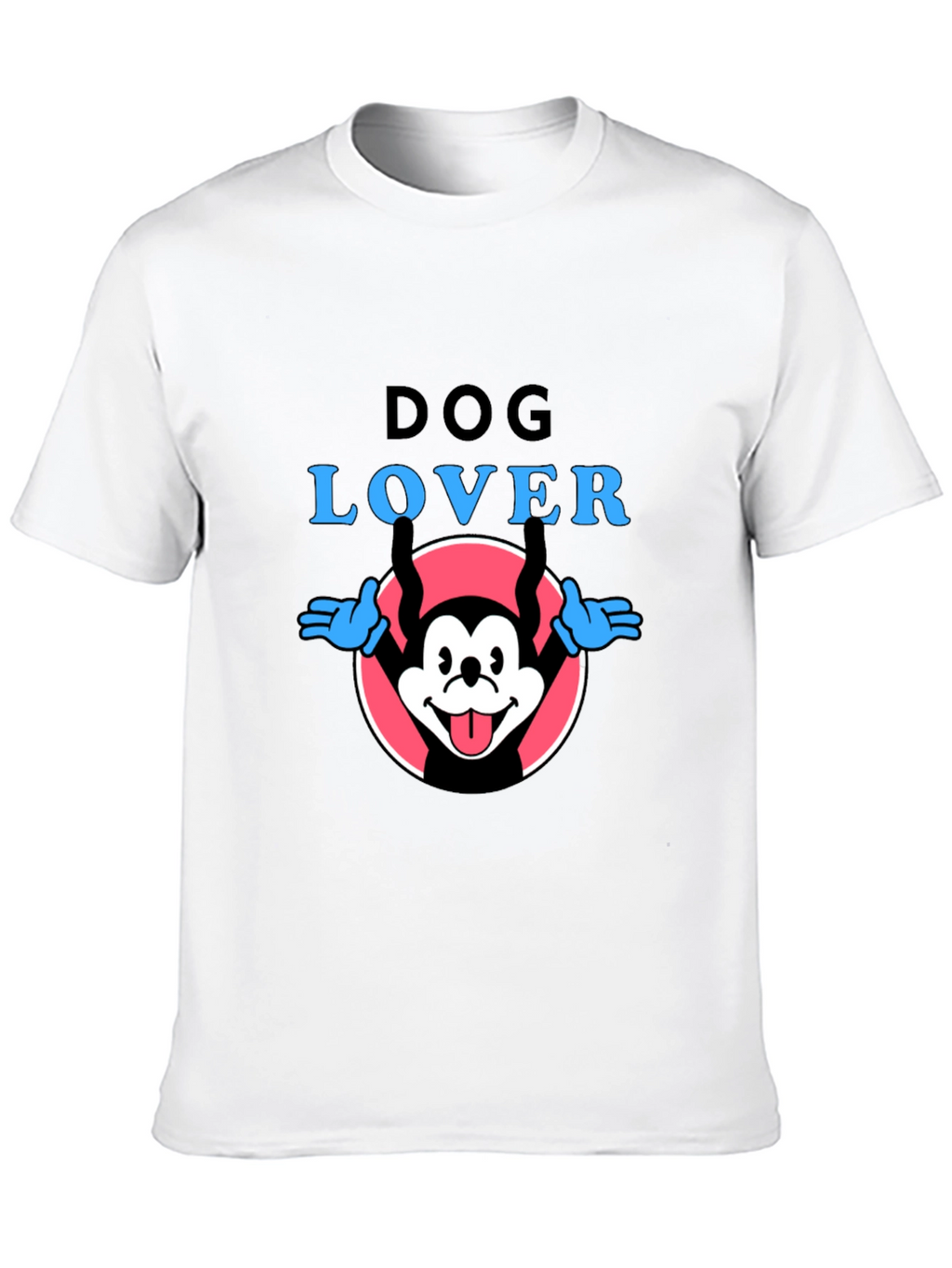Dog Lover Graphic Tee - Cartoon Dog Design