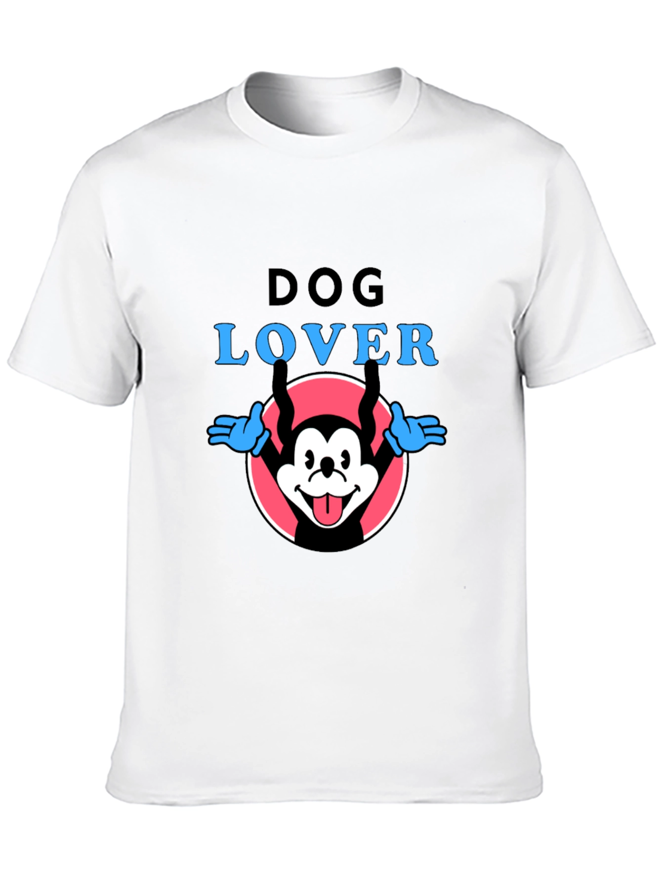 Dog Lover Graphic Tee - Cartoon Dog Design