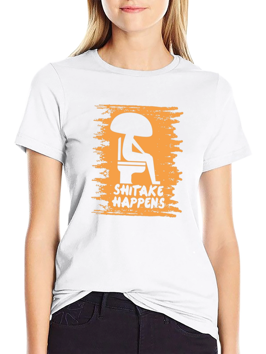 Shiitake Happens Funny Graphic Tee