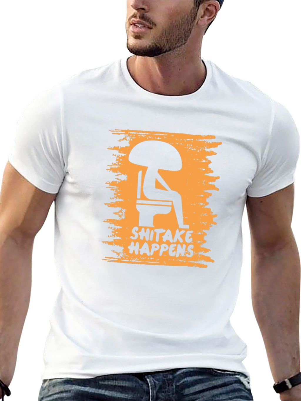 Shiitake Happens Funny Graphic Tee